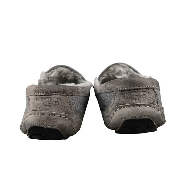 Ugg Shoes Mens 10 Ascot Slipper Wool Leather Loafer Rubber Sole Slip On Casual - Picture 5 of 12
